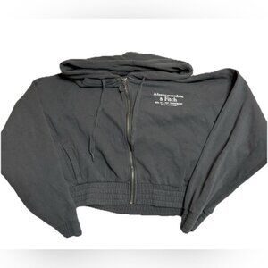 Abercrombie & Fitch Womens Grey  Cropped Sweatshirt Medium